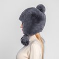 thumbnail image 5 of Dyfzdhu Women Winter Plush Fake Thick Hat Ear Protectors Warm Gray, 5 of 9