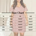 thumbnail image 3 of SMihono Women's Plus Size Striped Off-The-Shoulder Short Sleeve V-Neck Mini Dresses Casual Summer Party Dresses for Women Red XL, 3 of 6