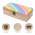 thumbnail image 3 of 7.9×2.3 In Wooden Boxes Durable Easy To Use Dustproof Prevent Slippery Delicate And Cabinet Tie-dye Pattern Rainbow Colors Tie-dye Background_3, 3 of 8