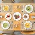 thumbnail image 6 of LOVECASA Dinnerware Sets, Stoneware Dinner Set for 8, 32-Piece Round White Gold, Series Sweet, 6 of 8