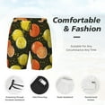 thumbnail image 6 of Picia Orange Lemon pattern Mens Swim Trunks with Compression Liner Stretch Beach Shorts Quick Dry with Zipper Pockets No-Chafing Board Shorts-X-Large, 6 of 9