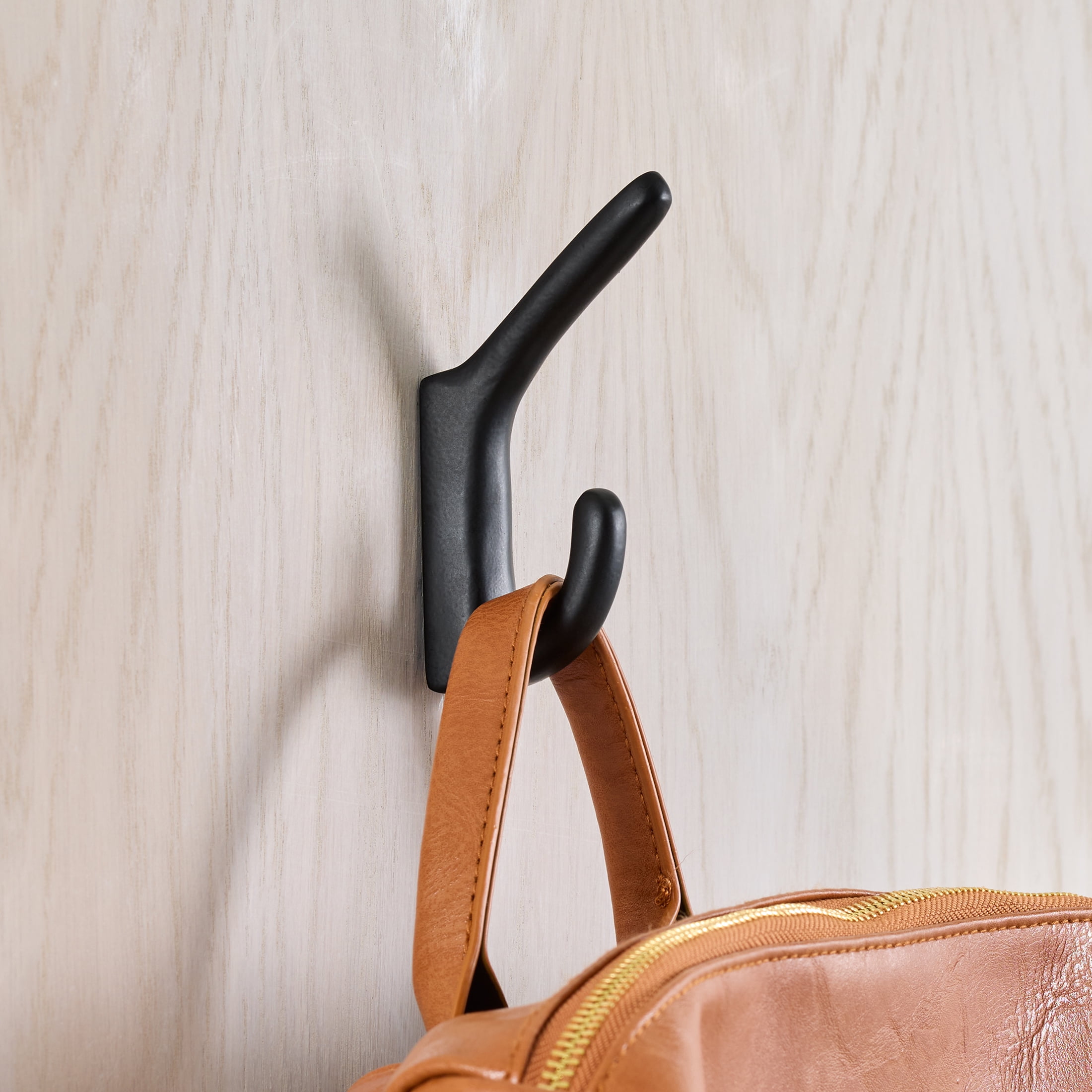 Better Homes & Gardens Sleek Simplicity Single Wall Hook, Matte Black Finish