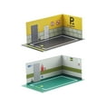thumbnail image 1 of HILABEE 2Pcs 1/32 Parking Lot Car Scene Display Diecast Car Garage Background Layout B, 1 of 9