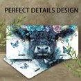 thumbnail image 4 of Black Cow with Blue Roses and Butterflies Front License Plate,Metal License Plate,Funny Standard Plates Personalized Novelty Decorative For Men/Women/Boys/Girls Car 6×12 Inch, 4 of 7