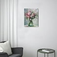 thumbnail image 3 of Breathtaking Floral Wall Art 12X16Inch Framed Pink Flower Canvas, Wildflower Painting, Abstract Poster for Bathroom, Bedroom, Living Room. Colorful Botanical Pictures, 3 of 7