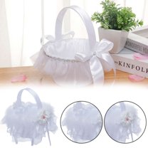 1*Wedding Flower Basket Clearance! Elegant Bridal Flower Basket Decorative Catching Design for Wedding Accessories Ideal for Flower Girls Wedding