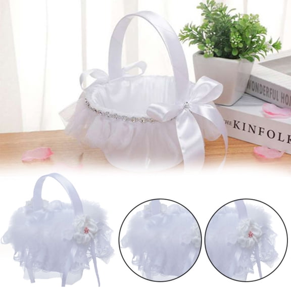 Party Supplies 1 Elegant Bridal Flower Basket for Wedding Accessories Flower Girl Catching Design