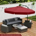 thumbnail image 2 of Costway Parasol Suspendu Déporté de 10 Pi pour Patio avec Housse Rouge, 2 of 10