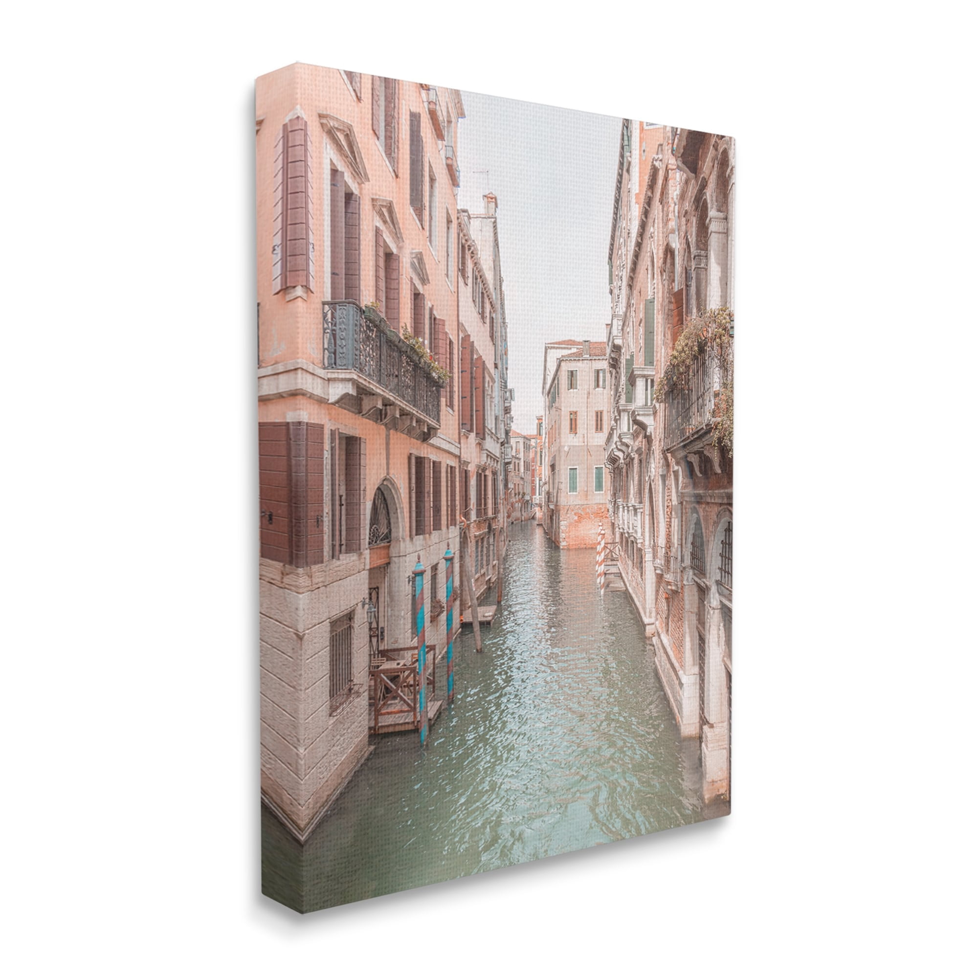 Stupell Industries Urban Canal Town Buildings Town & City Photography Gallery Wrapped Canvas Print Wall Art