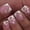 B, variant on Press On Nails 24PCS, Colorful Flame Summer Fruit Pattern, Short Square Fake Nails, Glue On Nail Art Tips for Women, Easy to Use with Adhesive Backing