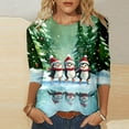 thumbnail image 2 of Ladies Christmas Penguin Series Quarter Sleeve, 2 of 4