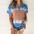 thumbnail image 2 of Tops sexy para mujer, blusa suelta informal de moda para mujer, camisetas de cuello redondo con estampado de flores escénicas de talla grande Fridja  bn2305, 2 of 4