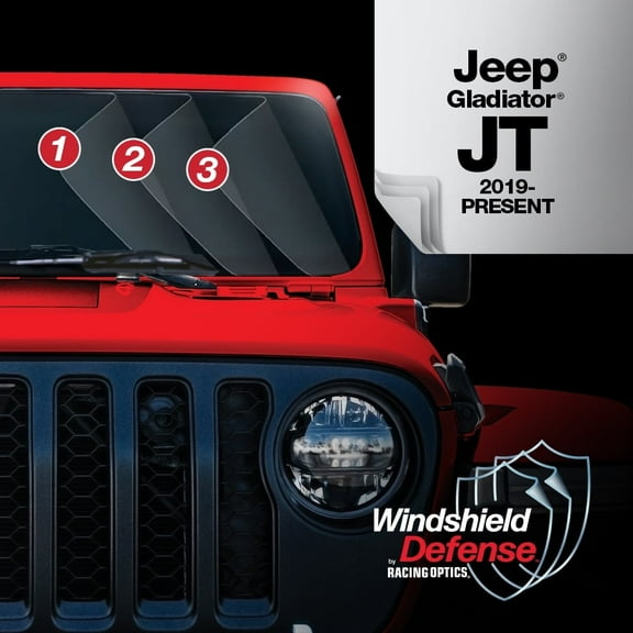 Windshield Defense™ Kit For Jeep(R) Gladiator - Windshield Protection from Cracks and Breaks - JP1330-JT