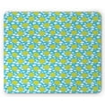 thumbnail image 1 of Blue Sky Mouse Pad, Graphic Hot Air Balloons Illustration with Puffy Clouds, Rectangle Non-Slip Rubber Mousepad, Yellow Green Sky Blue, by Ambesonne, 1 of 2