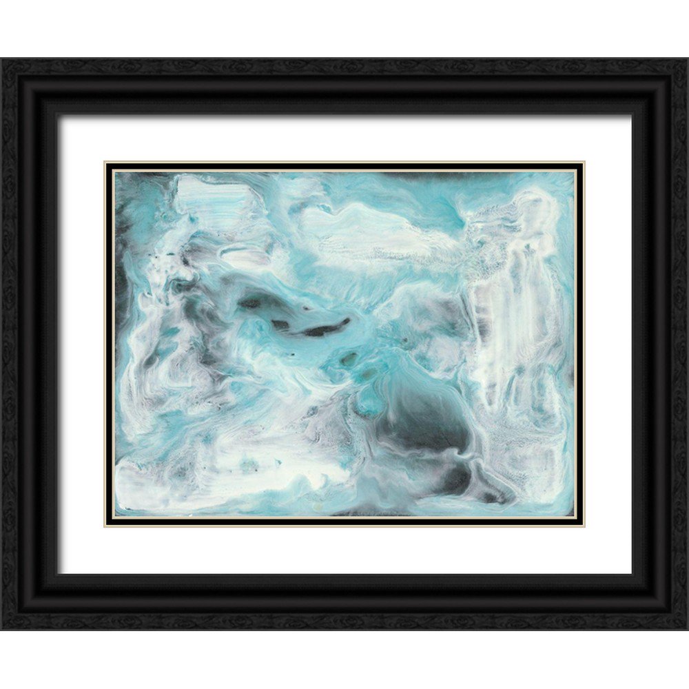Bramma Lila 24x19 Black Ornate Wood Framed with Double Matting Museum Art Print Titled - Turquoise Light II
