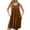 Brown, variant on Fashion Plus Size Beach Dresses for Womens 2025 Solid Color With Pockets Sleep Shirts Sleeveless Sleepwear Pleated Front Nightshirt Round Neck Nightdress