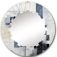 thumbnail image 2 of DESIGN ART Designart "Beige Blue Suprematism Harmonic Intersections I" Abstract Modern Wall Mirror 24in.x24in., 2 of 5