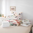 thumbnail image 4 of 7 Piece Cute Donkey Twin Bedding Set,Farmhouse Animal Donkey Comforter Set,Farm Country Floral Bed Set Watercolor Flower Bed in a Bag with Fitted Sheet+Flat Sheet+Pillowcases, 4 of 5