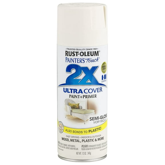 Rust-Oleum Painter's Touch 2X Ultra Cover Semi-Gloss Ivory Bisque 12 oz Spray Paint, 6 Pack
