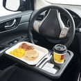 thumbnail image 3 of MINI-FACTORY Food Tray for Car Steering Wheel Eating Tray Desk Table for Food Drink Notebook Laptop - Black, 3 of 6