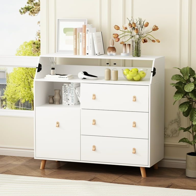 AIEGLE Baby Dresser Changing Table for Infants Nursery Storage