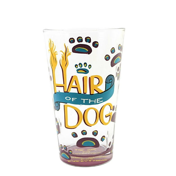 Enesco Lolita Hair of the Dog Pilsner Glass, 5.83 Inch, Multicolor, 16 oz