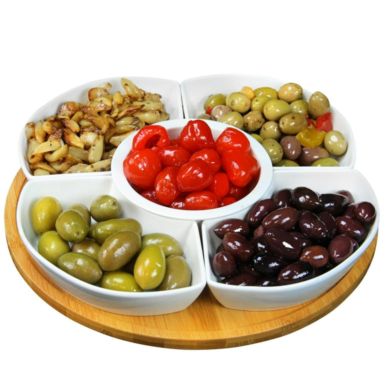 Elama Signature Modern 13.5 inch 7 Piece Lazy Susan Appetizer and