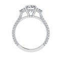 thumbnail image 3 of Dash Jewel 14K White Gold Plated 1.8 Ct Round Cut Lab Created Diamond Ring - 3 Stone Engagement Ring for Women - Beautiful Gift for Her - Perfect for Proposals and Special Celebrations, 3 of 6