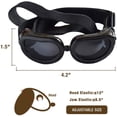 thumbnail image 5 of Gafas para perros, gafas de sol anti-UV para perros, gafas para mascotas con correas ajustables para gatos y perros pequeños - Negro, 5 of 5