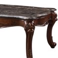 thumbnail image 4 of Benjara Coffee Table with Scalloped Marble Top and Anne Legs, Gray and Brown, 4 of 5