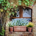 thumbnail image 4 of 8 Bundles Artificial Daffodils Flowers for Outdoor Spring Summer Decoration UV Resistant Faux Flowers No Fade Fake Plastic Plants Outside Garden Porch Window Box Decorating (Blue), 4 of 7