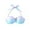 Blue Halter, variant on Dyfzdhu Bikini Tops for Women Strappy Seashell Swimsuit Top Push Up Underwire Bra Black