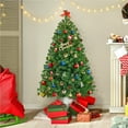 thumbnail image 2 of Alden Design Clear Prelit Incandescent Green Hinged Spruce Artificial Christmas Tree, 4.5', 2 of 8