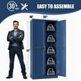 thumbnail image 5 of Polup 71" Height Metal Blue Storage Cabinet, Modern Steel Pantry Cupboard with 2 Doors and Adjustable Shelves for Kitchen Garage and Home, 5 of 7