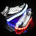 thumbnail image 3 of Light Up Shoes Men Women LED Shoes High Top Adult Light Up Sneakers Glow in The Dark Shoes with USB Recharging for Dancing Parties, 3 of 13