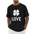 thumbnail image 2 of BLTIBY 2025 St. Patrick's Day Shirts for Men Short Sleeve Round Neck Printed Blouse Fashion Lightweight Casual Pullover Tops Black 3 M, 2 of 4