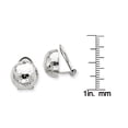 thumbnail image 2 of 14k White Gold 12mm Hammered Non-pierced Earrings, 2 of 4