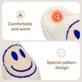 thumbnail image 3 of Retro Plush Happy Face Slippers for Women Men Comfy Warm Thick Sole House Slippers for Winter Indoor Outdoor Fluffy Slides Slippers, 3 of 5