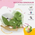 thumbnail image 5 of Kids Bike Qaba Baby Rocking Horse, Toddler Plush Dinosaur Animal Rocker with Seat Belt, 32 Songs, Hand Puppet, Kids Riding Horse Rocking Chair for 18-36 Months, Green,Boys Bike, 5 of 10