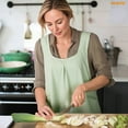thumbnail image 6 of WHIPPY Kitchen Cooking Aprons for Women with Pockets Japanese Linen Cross Back Apron Unisex for Baking Painting Gardening, 6 of 7