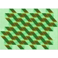 thumbnail image 1 of Ahgly Company Indoor Rectangle Patterned Seaweed Green Area Rugs, 2' x 5', 1 of 1