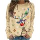 thumbnail image 2 of Pntutb Camisas para mujer Blusa regular estampada con cuello redondo y manga larga con estampado navideño Pntutb Pntutb-1104, 2 of 4