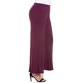 thumbnail image 5 of Plus Size Elastic Waist Flared Leg Palazzo Pants, 5 of 11