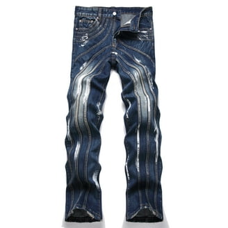 Victorious Men's Essential Baggy Raw Denim Jeans DL998 Indigo 42