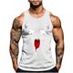 thumbnail image 2 of Camiseta sin mangas de cuello redondo para hombre, con estampado de Halloween, cuello redondo, estilo informal, deportiva, para hombre, 2 of 5