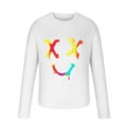 thumbnail image 4 of Haoxianjian Tshirt Mens Long Sleeve Tee Shirts Workout T Shirts Fashionable Men'S Printed Top With Long Sleeved Round Neck And Smiling Face Printed Top/Shirtx Men'S Fashion Sweatshi, 4 of 4