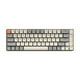 thumbnail image 1 of Teclado gamer Hot Swap de 65 teclas, diseño con iluminación RGB, multifuncional y ergonómico. Gris blanco, 1 of 9