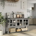 thumbnail image 3 of Furniture of America Tellun Contemporary Wood Multi-Storage Buffet in Gray Oak, 3 of 5