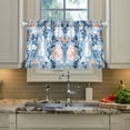 thumbnail image 2 of Yayeee Kitchen Curtains Tier Pair Light Filtering 27"x24" Rod Pocket Short Cafe Window Panel, Floral Easter Rabbits, 2 of 7
