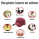 thumbnail image 5 of Gorra de béisbol de verano para mujer, ajustable, con circunferencia de 54 a 60 cm, suave, con visera curva retro, color sólido, 5 of 5